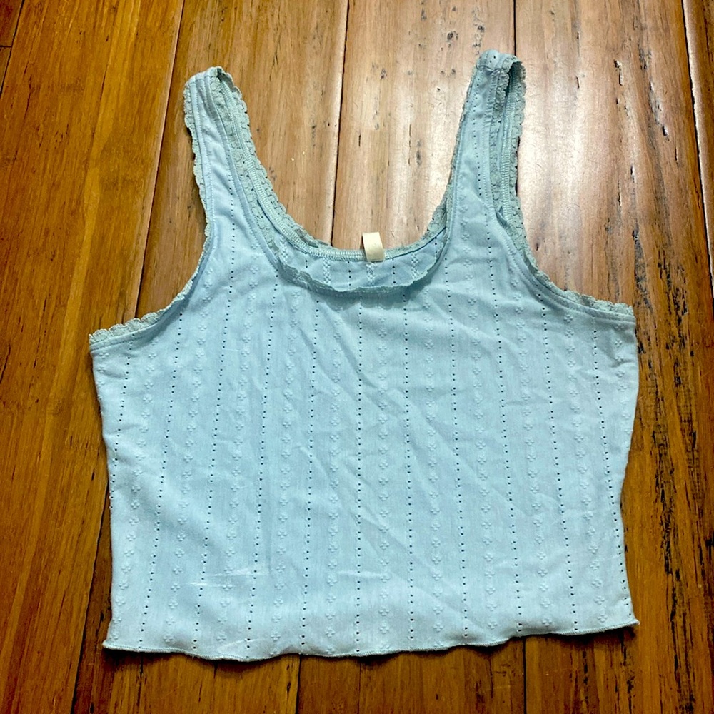Light Blue Crop Top
